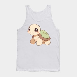 Cute turtle hiding in shell Tank Top